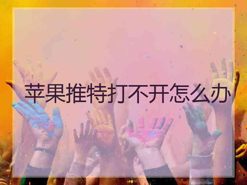 苹果推特打不开怎么办 苹果推特打不开怎么办