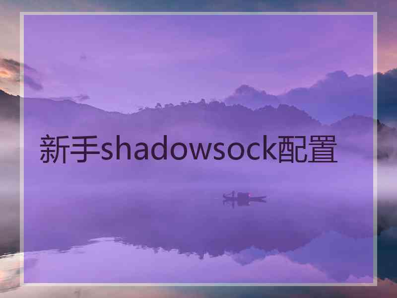 新手shadowsock配置 新手shadowsock配置