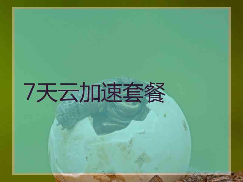 7天云加速套餐