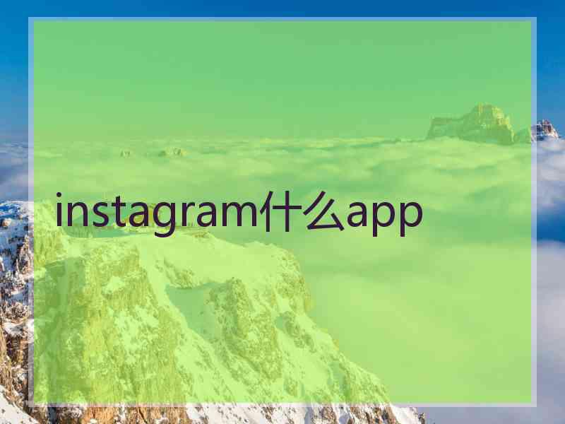 instagram什么app