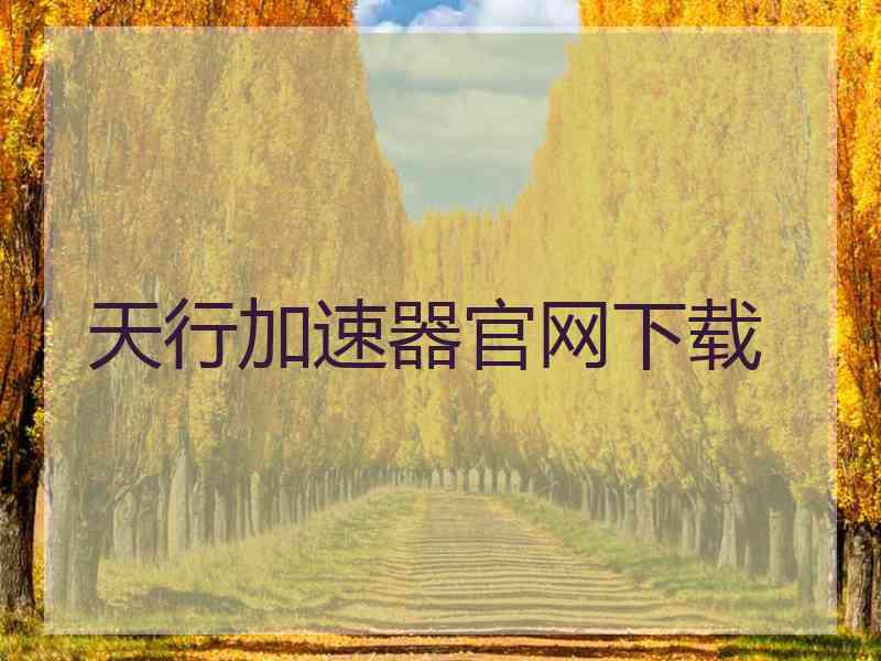 天行加速器官网下载
