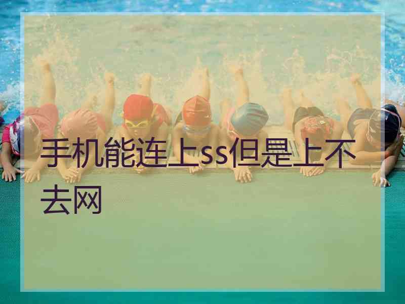 手机能连上ss但是上不去网