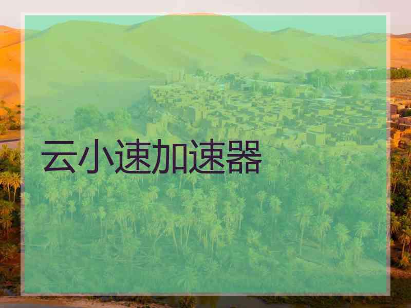 云小速加速器