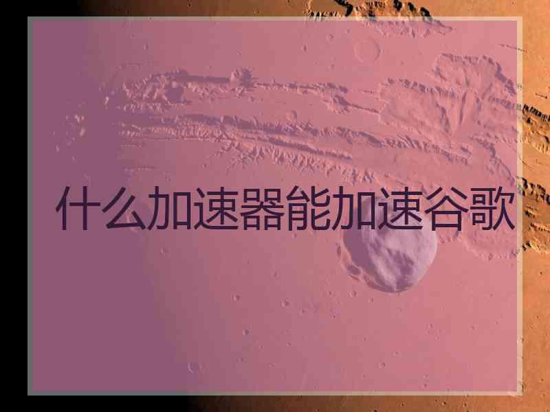 什么加速器能加速谷歌