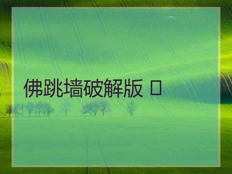 佛跳墙破解版 	