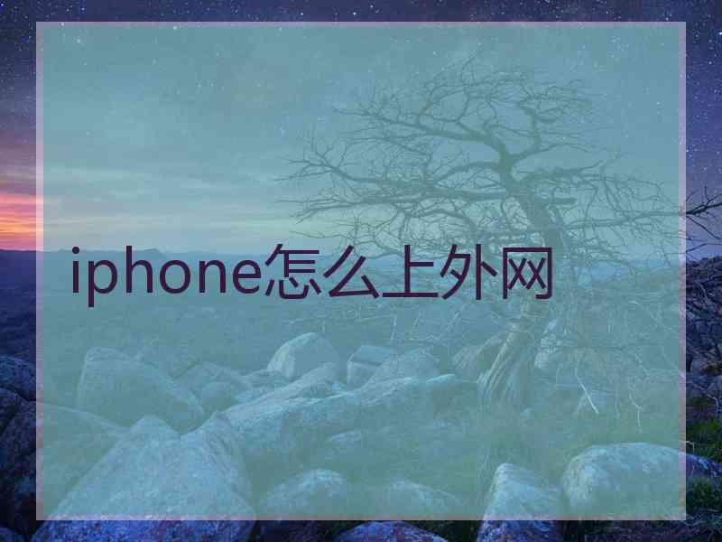 iphone怎么上外网