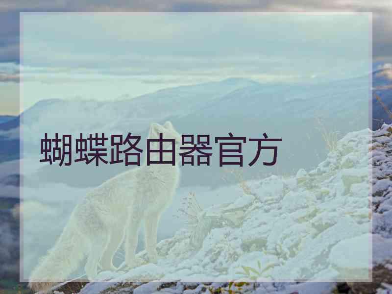 蝴蝶路由器官方