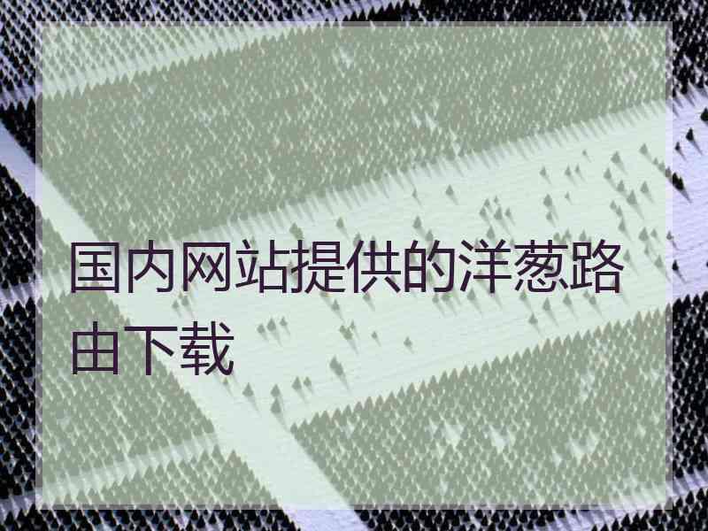 国内网站提供的洋葱路由下载
