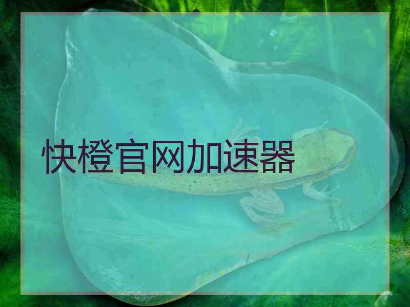 快橙官网加速器