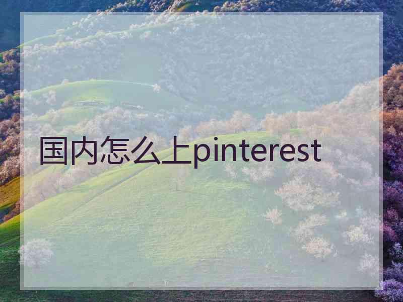 国内怎么上pinterest