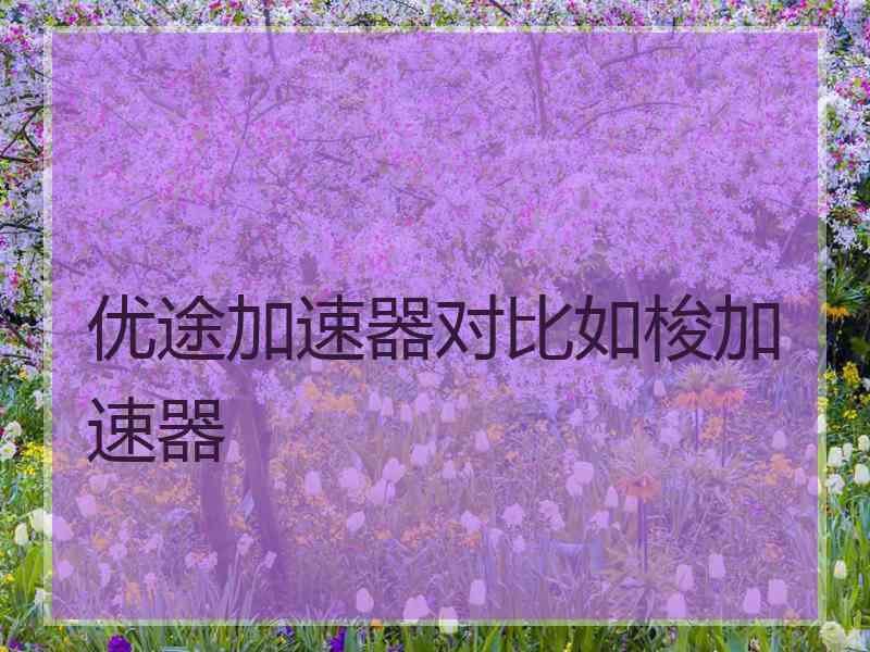 优途加速器对比如梭加速器