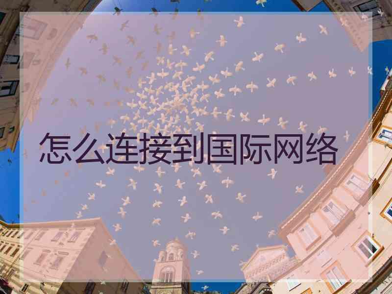 怎么连接到国际网络