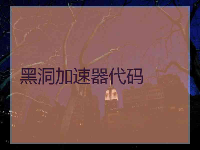 黑洞加速器代码