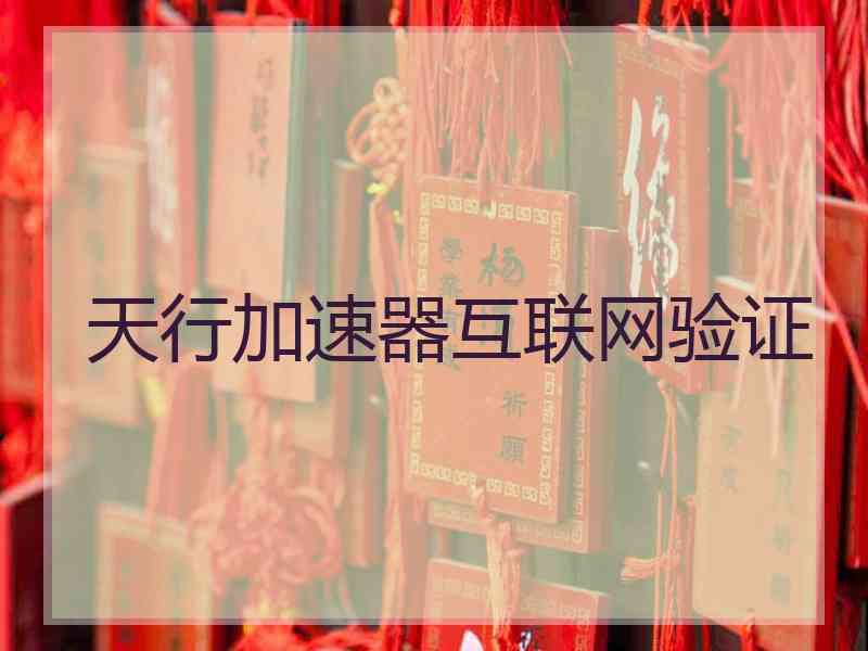 天行加速器互联网验证