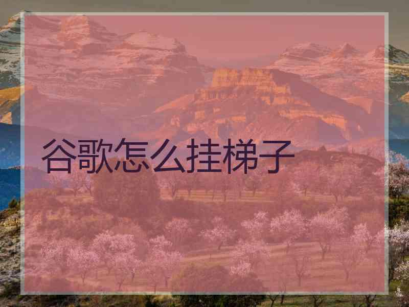 谷歌怎么挂梯子