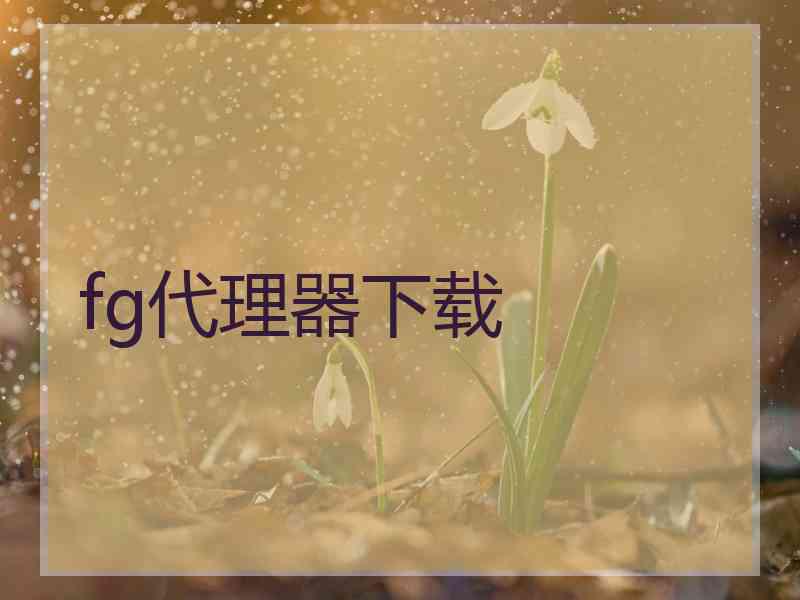 fg代理器下载