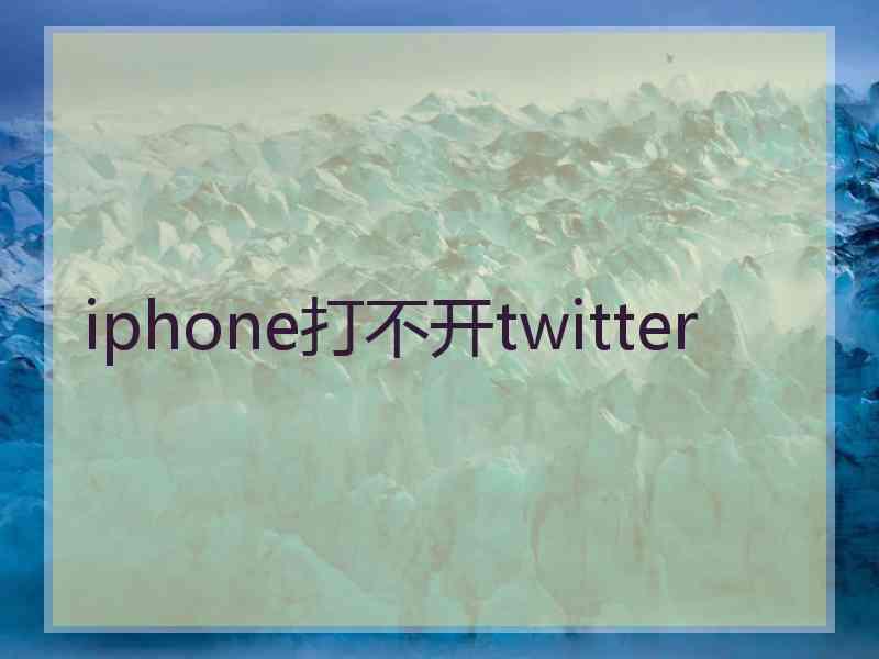 iphone打不开twitter