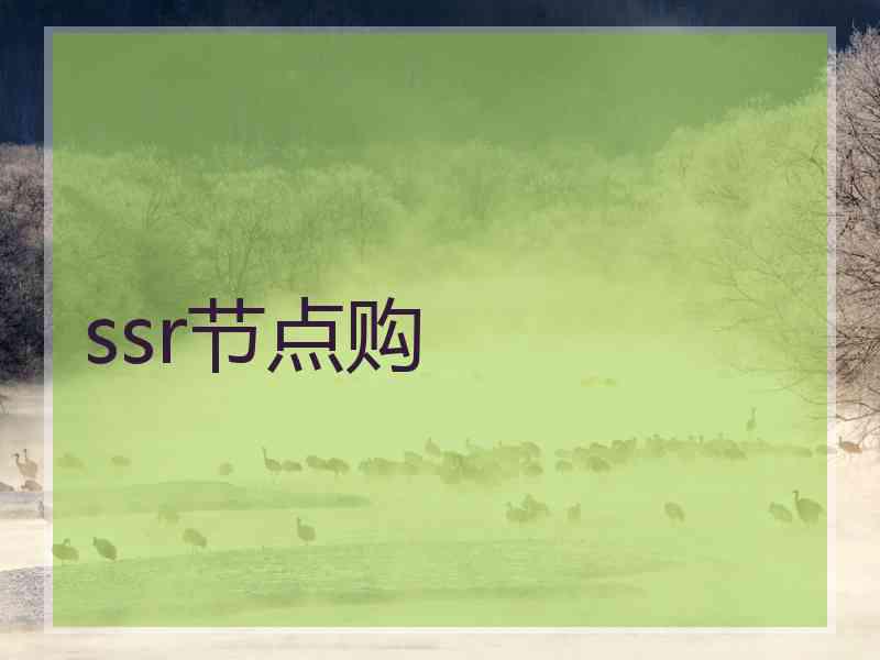 ssr节点购