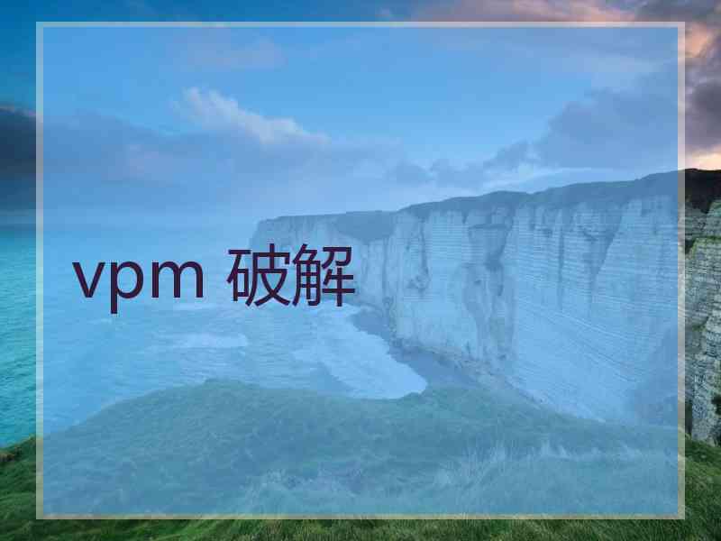 vpm 破解