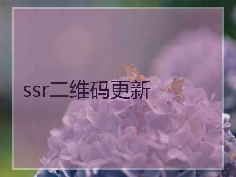 ssr二维码更新