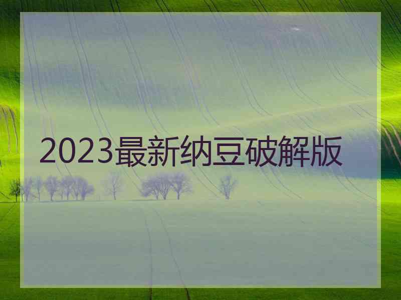 2023最新纳豆破解版