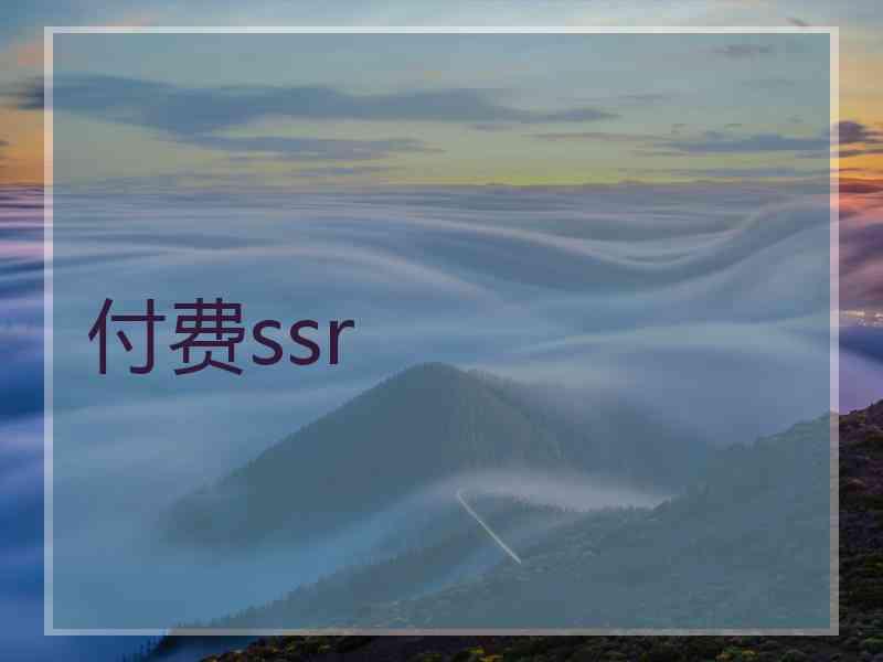 付费ssr