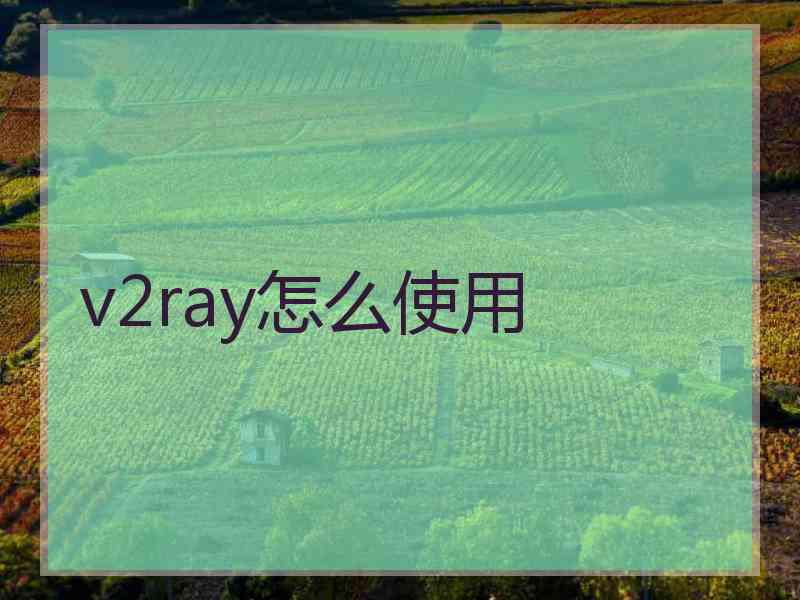 v2ray怎么使用