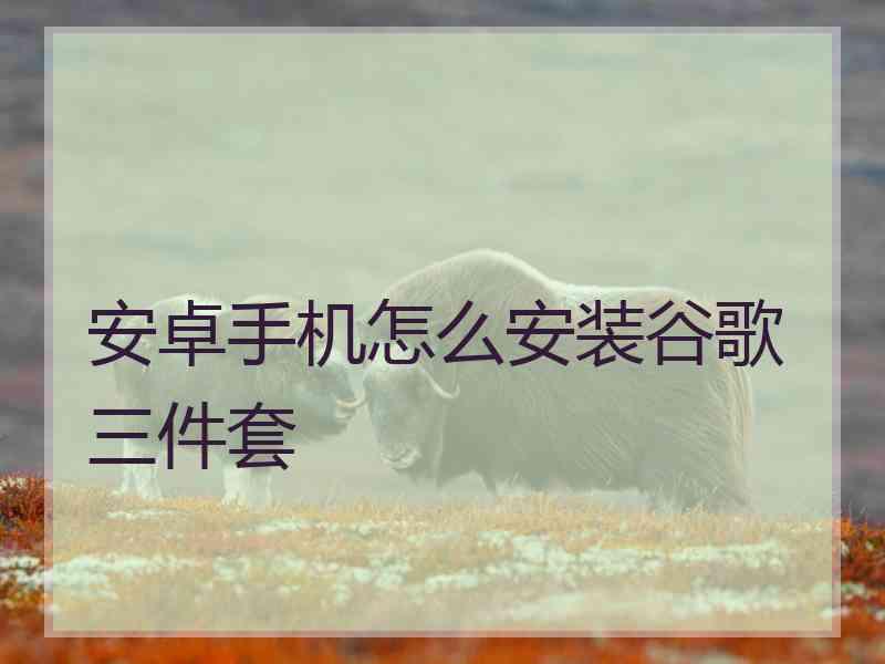 安卓手机怎么安装谷歌三件套