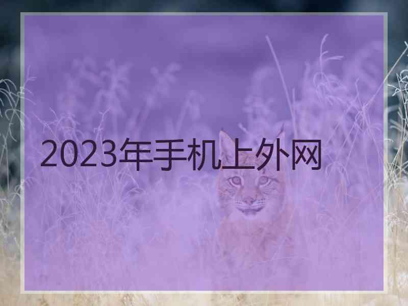 2023年手机上外网