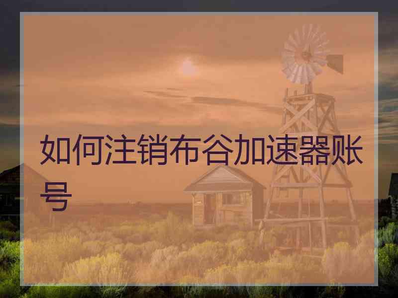 如何注销布谷加速器账号