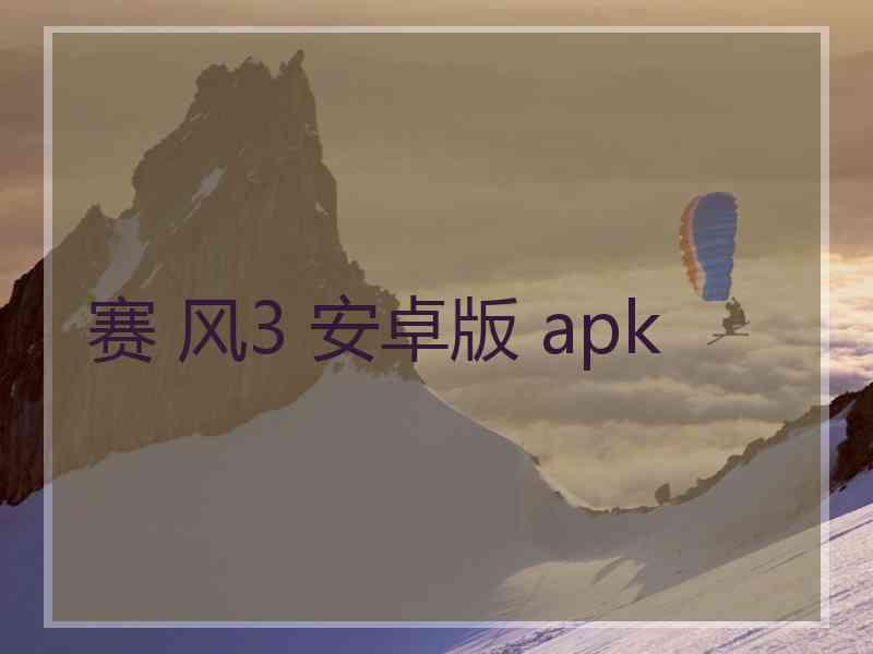 赛 风3 安卓版 apk