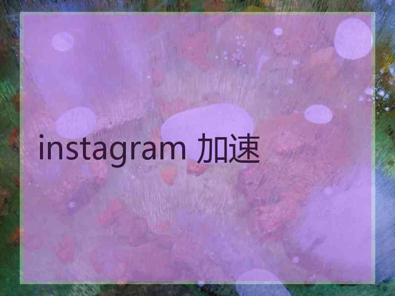instagram 加速