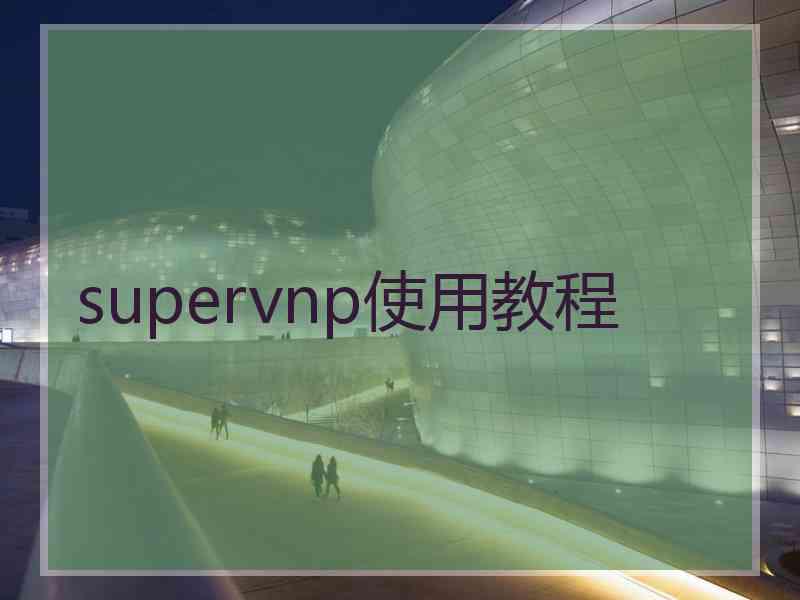 supervnp使用教程