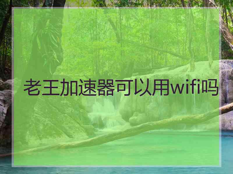 老王加速器可以用wifi吗