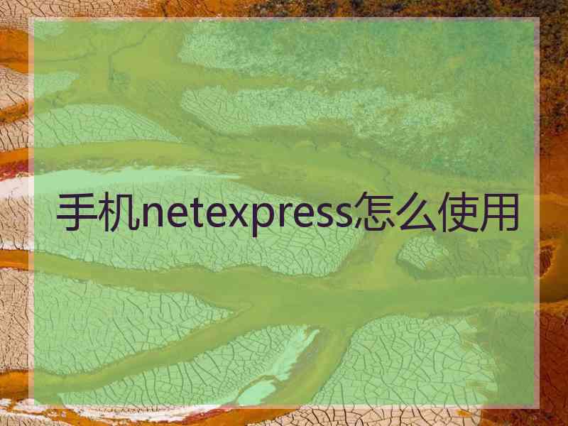 手机netexpress怎么使用