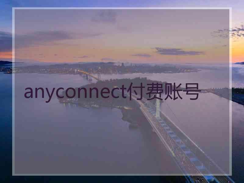 anyconnect付费账号