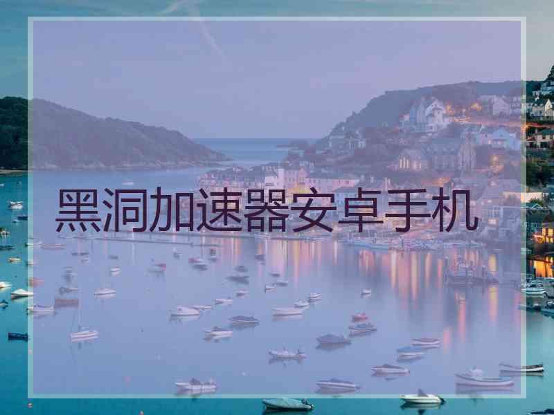 黑洞加速器安卓手机