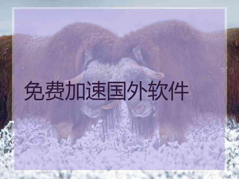 免费加速国外软件
