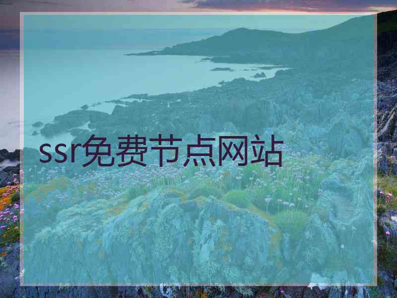 ssr免费节点网站