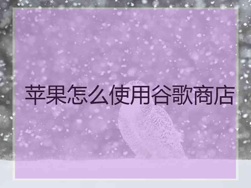 苹果怎么使用谷歌商店