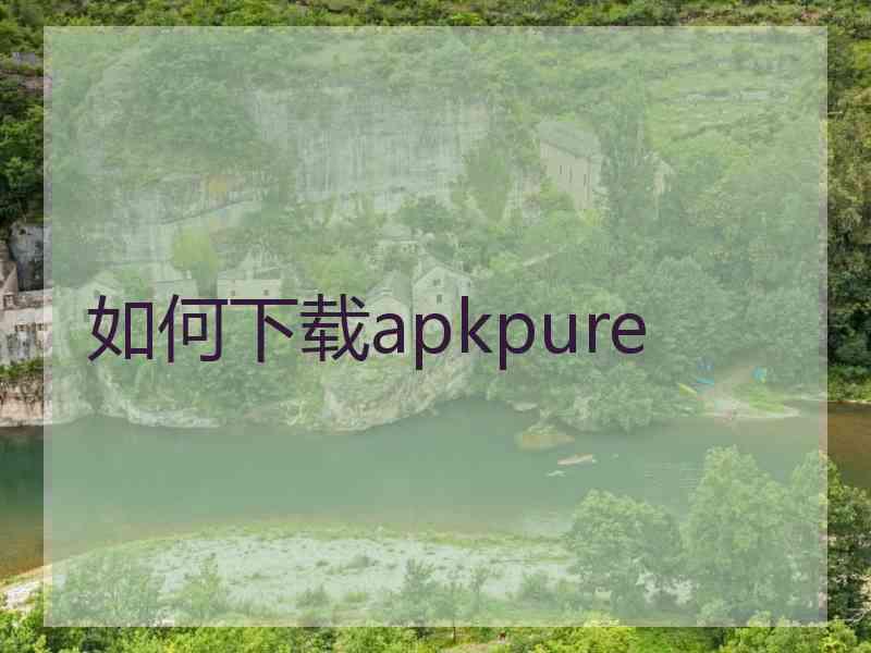如何下载apkpure