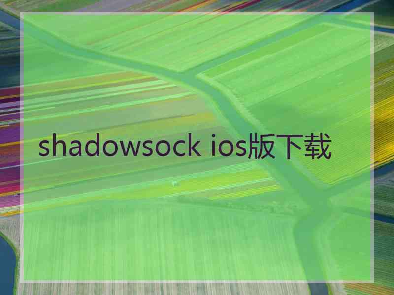 shadowsock ios版下载