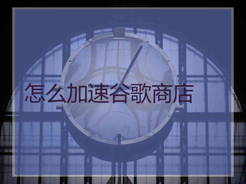 怎么加速谷歌商店