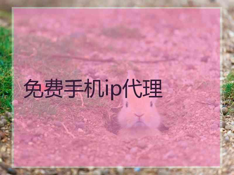 免费手机ip代理