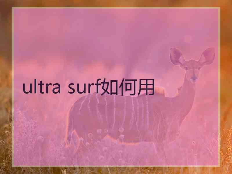 ultra surf如何用