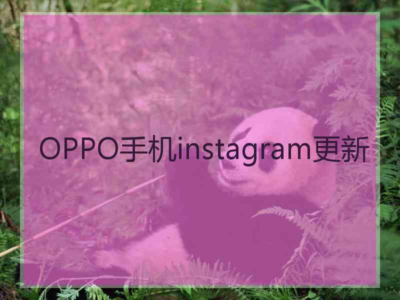 OPPO手机instagram更新