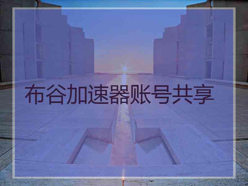 布谷加速器账号共享
