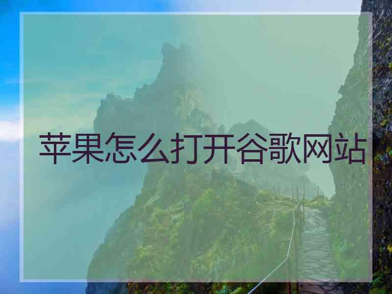 苹果怎么打开谷歌网站