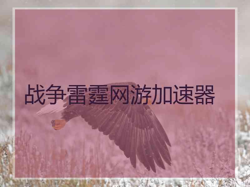战争雷霆网游加速器