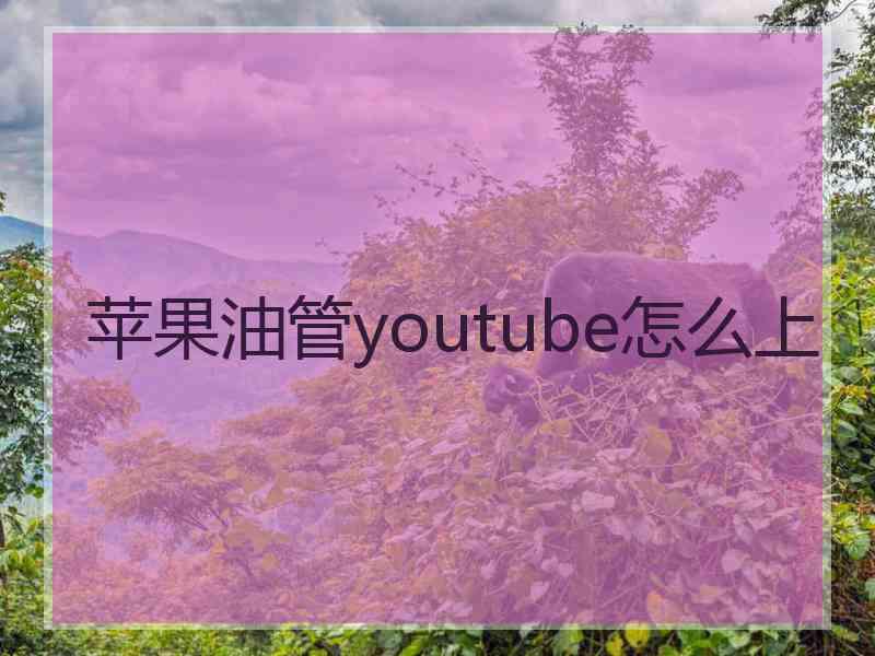 苹果油管youtube怎么上